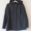 London Fog Womens  Wool Blend Warm Hooded Coat Jacket Size Small Steel Gray Photo 0