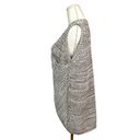 W By Worth  Women Gray Cotton Open Knit V-Neck Sleeveless Wrap Sweater Vest Sz L Photo 4