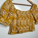 ASTR The Label Mustard Bondi Eyelet Lace Top Size Small Photo 5