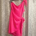 Lucy in the Sky Pink One Should Dress —  Chelsea Shoulder Tie Dress in Hot Pink Photo 3