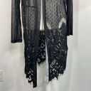 Black Witchy Boho Sheer Lace Long Sleeve Cardigan Duster size M/L Size L Photo 5