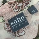 Soho New York Company Floral Pink Blouse front lace Balloon sleeve women size L Photo 5