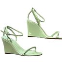 Christian Louboutin NEW  So Me 85 Studded Patent-Leather Wedge Sandals 36 Green Photo 5