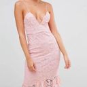 Pretty Little Thing Pink Lace Dress  Photo 0