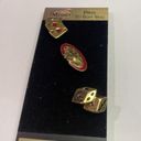 Monet Signed  - 3 Set NWT Set Of Gambling / Casino / Lucky Tack Pins Gold Tone Photo 4