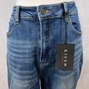 Risen frayed hem ankle flare high rise blue jeans size 31 NWT Photo 2