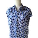 Ny&co NY &  Womens Blue Multi Polka Dot bow Top Size Large Photo 2