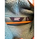 Lands’ End Aqua‎ Teal Cowl Neck Sherpa Pull Over Size Medium Blue Photo 4