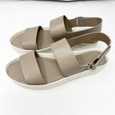 Vince  Westport Sandal Leather Platform Sandals Gray Size 9 Photo 3