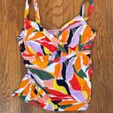 Anne cole  Twist Front Underwire Tankini Swim Top plus size 16W NWT Photo 1