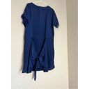 Michelle Mason  Silk and Lace Mini Dress royal blue 8 Photo 5