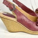 Born concept BORN Mauve Pink Wedge Sandals Open Toe Flower Woven Sz 9 B.O.C.  Photo 2