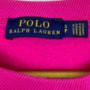 Polo  Ralph Lauren Sweatshirt Womens S Bright Pink Crewneck Pullover Blue Pony Photo 3