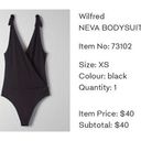 Wilfred Free Wilfred Aritzia Neva Black Bodysuit Size XXS Tie Straps Photo 1