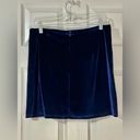 Pink Lily Royal blue Velvet velour mini skirt large Photo 2