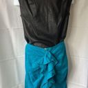 ZARA  Women’s Teal Linen Ruffle Midi Skirt Size Small Photo 10