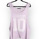 Wildfox OG:  Couture ♕ Cowgirl 10 Cutoff Muscle Tee Tank Top ♕ Lilac Blush ♕ Med Photo 1