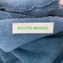 Mango Mojito  100% cotton Longsleeve pullover open back sweatshirt blue sz S women Photo 9