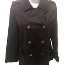 Coach  Short Double Breasted Trench Coat Sz. M Black Pockets Flawed Belt MIA Photo 0