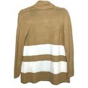 The Loft NWT Color block Beige and White Cardigan Size SP Photo 1