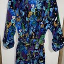 Vera Bradley  Purple Blue Floral Terrycloth Fleece Robe Size S/M Photo 0