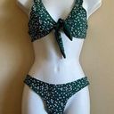 Zaful  green & white floral bikini - small NWT Photo 0