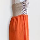 Flying Tomato  Boho Embroidered Bustier Corset Top Orange Summer Dress Small Photo 1