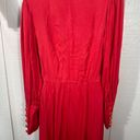 Farm Rio  Cutout Maxi Dress Red V Neck Ballon Sleeve Size Medium NWT Photo 14