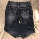 Flamingo  Mid Waist Bootcut Jeans Horse Embroidered Pockets. New with Tags Photo 9