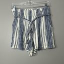 Lulus  paper bag waist high rise boho stripe embroidered shorts women's size S Photo 0