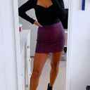 American Eagle Purple Patterned Pencil Skirt Photo 1