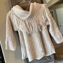 Love Riche Cozy Knit Chenille Cowl Neck Cream Womens Medium Photo 1