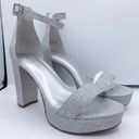 Ankis platform silver glitter 4inch heels women Size 7 Photo 13