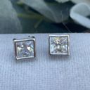 Swavorski Swarovski Princess Cut Square Stud NWOT Earrings Photo 1