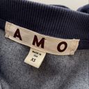 The Moon AMO VELOUR V NECK SWEATSHIRT BLUE XS cropped Photo 1