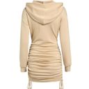 Zaful Hooded Long Sleeve Drawstring Ruched Mini Dress Photo 2