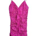 NBD  X Revolve Marvin Hot Pink Fuchsia Lace Ruffled Mini Dress XSmall Photo 2