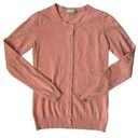 DE Collection Salmon Peach Women's Crewneck Button-Down Cardigan Sweater Size S Photo 0