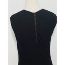 Vince  Ribbed Knit Fitted Pencil Midi Dress Sleeveless Scoop Neck Black Large Photo 8