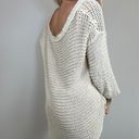 Free People cotton crochet oversize bohemian vneck sweater Photo 3