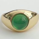 Green Stone Signet Ring Photo 1