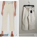 Gap  High Rise Wide Leg Crop Jeans Ivory Striped Photo 1