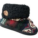 Muklucks MUK LUKS Sherpa Fold Over Cuff Memory Foam Slipper Booties NEW Size Small Photo 0