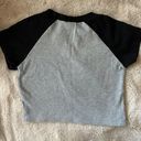 grey and black cropped baby tee Gray Photo 1