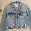 Vervet  Distressed Lightwash Denim Jean Jacket Cotton Oversized Crop Fit Size S Photo 2