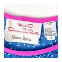 Oscar de la Renta MISS O By  x Neiman Marcus 100% Silk Blue Confetti Top, Small Photo 2