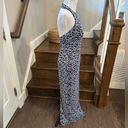 Dress the Population  Periwinkle Sequin Maxi Halter Gown / Prom Gown Size Small Photo 2