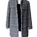 J. McLaughlin  “Walden” Long Line Coat in Denim Tweed, Sz S Photo 2