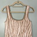 Lucy Paris  Dress M KRISTIN Zebra Knit Scoop Neck Bodycon Sleeveless Brown NWT Photo 2