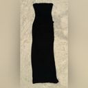 Naked Wardrobe New  black Strapless Shirred ruched Sheer Mesh Body-Con Dress sz M Photo 3